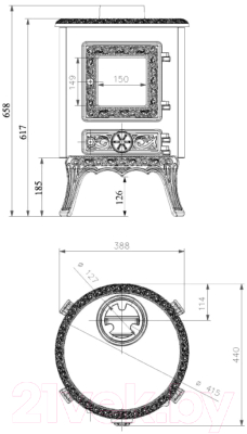 Печь отопительно-варочная Nordflam Palestro