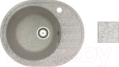 Мойка кухонная БелЭворс New Lux L (олово, без сифона) - фото