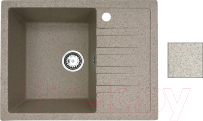 Мойка кухонная БелЭворс Vega L (темно-бежевый, без сифона) - фото