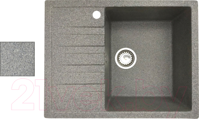 Мойка кухонная БелЭворс Vega R (серый, без сифона) - фото