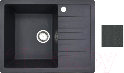 Мойка кухонная БелЭворс Vega L (антрацит, без сифона) - фото