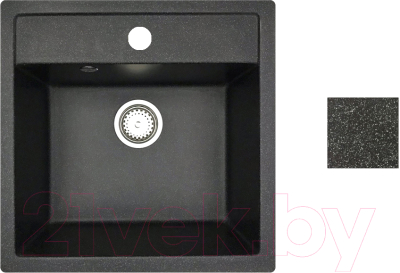 Мойка кухонная БелЭворс Rio (черный, без сифона) - фото