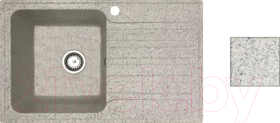 Мойка кухонная БелЭворс Styl L (олово, без сифона) - фото