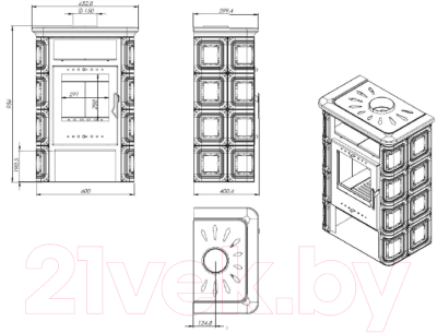 Печь-камин Nordflam Vera Cappuccino