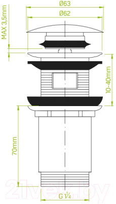 Донный клапан Laveo Pop-Up Waste CKK72R3