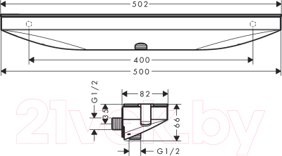 Подключение для душевого шланга Hansgrohe Rainfinity 26843700