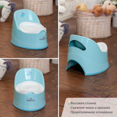 Детский горшок Kidwick Гигант / KW060202 (голубой/белый)