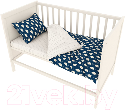 Комплект постельный для малышей Amarobaby Baby Boom / КПБ-3-Белые-медведи - фото