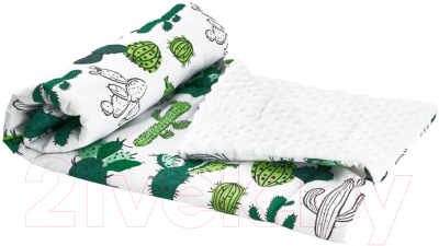 Плед для малышей Amarobaby Растем вместе Кактусы / AMARO-62RV-Ka - фото