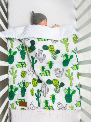 Плед для малышей Amarobaby Растем вместе Кактусы / AMARO-62RV-Ka