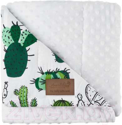 Плед для малышей Amarobaby Растем вместе Кактусы / AMARO-62RV-Ka