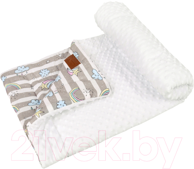 Плед для малышей Amarobaby Растем вместе Радуга / AMARO-62RV-R - фото