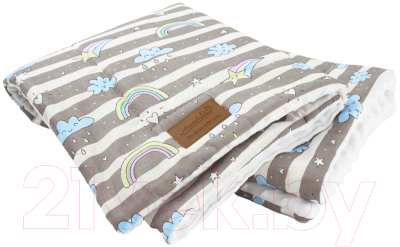 Плед для малышей Amarobaby Растем вместе Радуга / AMARO-62RV-R