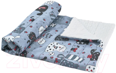 Плед для малышей Amarobaby Растем вместе Котики / AMARO-62RV-Ko - фото