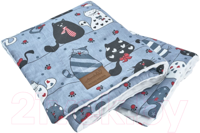 Плед для малышей Amarobaby Растем вместе Котики / AMARO-62RV-Ko