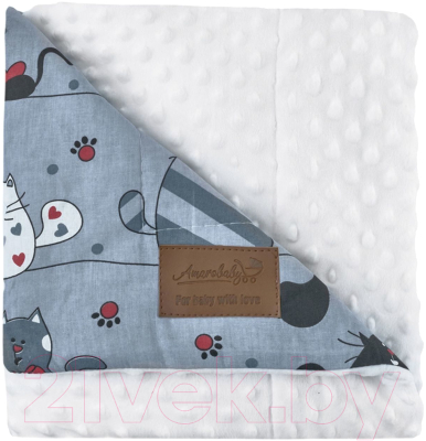 Плед для малышей Amarobaby Растем вместе Котики / AMARO-62RV-Ko