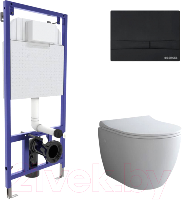 Унитаз подвесной с инсталляцией Berges Novum / 043273 - фото
