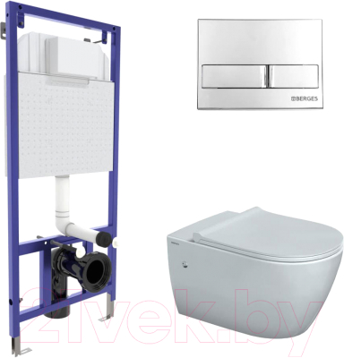 Унитаз подвесной с инсталляцией Berges Novum / 043216 - фото