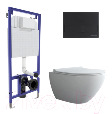 Унитаз подвесной с инсталляцией Berges Novum L5 / 043246 - фото