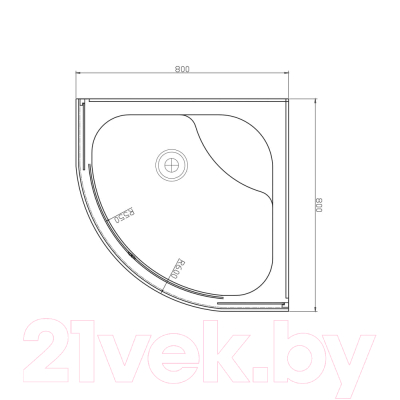 Душевой уголок Berges Solo 80x80x190 R / 061101