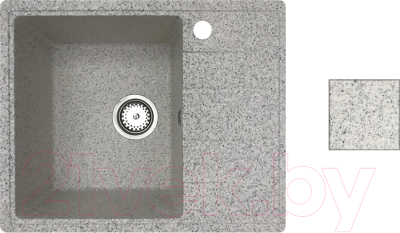 Мойка кухонная БелЭворс Mila L (олово, без сифона) - фото