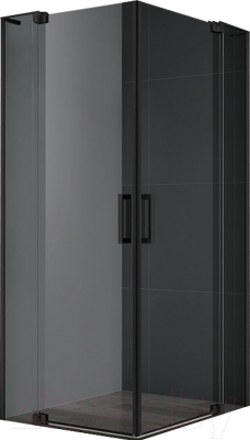 Душевой уголок Cezares SLIDER-AH-2-70/80-80/90-GRIGIO-NERO - фото