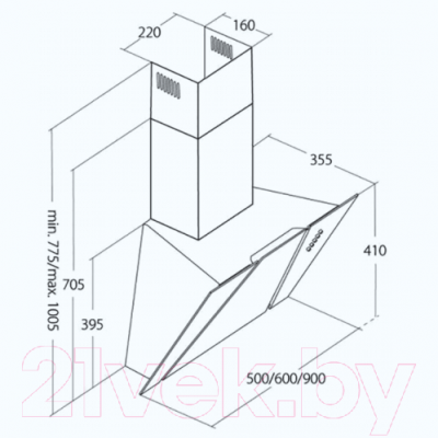 Вытяжка наклонная Akpo Cetias Eco 50 WK-4