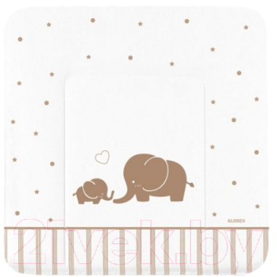 Пеленальный матрас GLOBEX Люкс Два слона / 4208 - фото