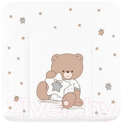 Пеленальный матрас GLOBEX Люкс Мишка со звездой / 4208 - фото
