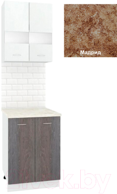 Комплект кухонных модулей Кортекс-мебель Корнелия Экстра 60рс2д - фото