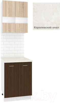 Комплект кухонных модулей Кортекс-мебель Корнелия Экстра 60рс2д - фото