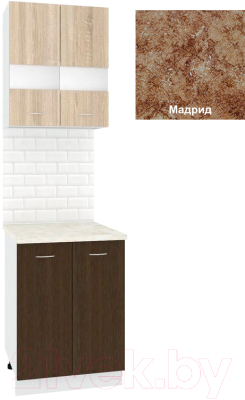 Комплект кухонных модулей Кортекс-мебель Корнелия Экстра 60рс2д - фото