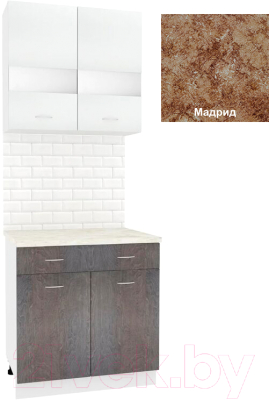 Комплект кухонных модулей Кортекс-мебель Корнелия Экстра 80р1ш - фото