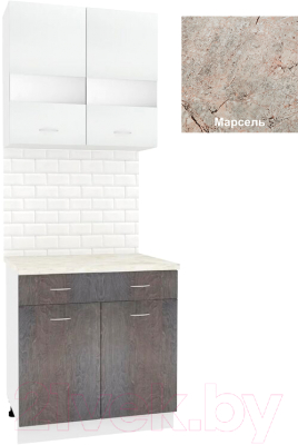 Комплект кухонных модулей Кортекс-мебель Корнелия Экстра 80р1ш - фото