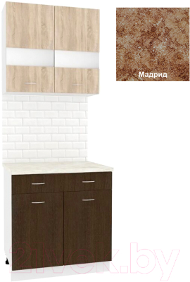 Комплект кухонных модулей Кортекс-мебель Корнелия Экстра 80р1ш - фото