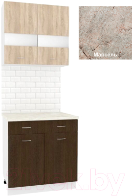 Комплект кухонных модулей Кортекс-мебель Корнелия Экстра 80р1ш - фото