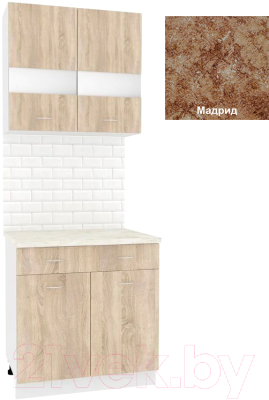 Комплект кухонных модулей Кортекс-мебель Корнелия Экстра 80р1ш - фото