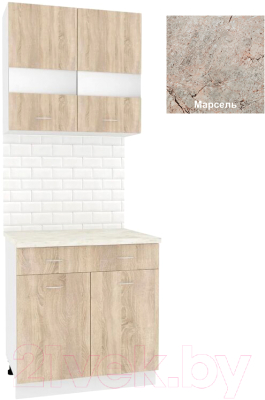 Комплект кухонных модулей Кортекс-мебель Корнелия Экстра 80р1ш - фото