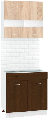 Комплект кухонных модулей Кортекс-мебель Корнелия Экстра 80р1ш без столешницы - фото