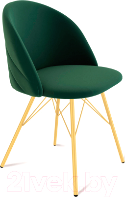 Стул Sheffilton SHT-ST35-2/S37 (лиственно-зеленый/золото) - фото