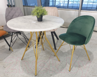 Стул Sheffilton SHT-ST35-2/S37 (лиственно-зеленый/золото)