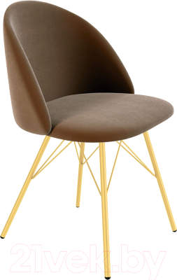 Стул Sheffilton SHT-ST35/S37 (кофейный ликер/золото) - фото