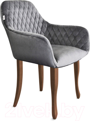 Стул Sheffilton SHT-ST38/S122 (угольно-серый/темный орех/черный муар) - фото