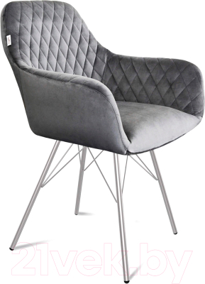 Стул Sheffilton SHT-ST38/S37 (угольно-серый/хром лак) - фото