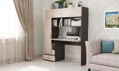 Компьютерный стол Памир ПКС-1 (венге/дуб белфорт)