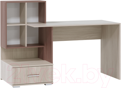 Письменный стол Памир ПКС-10 (ясень шимо темный/ясень шимо светлый) - фото
