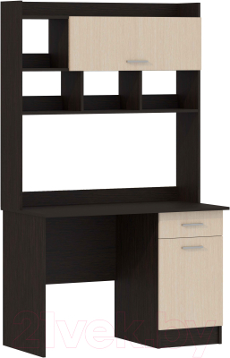 Письменный стол Памир ПКС-2 (венге/дуб белфорт) - фото