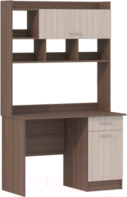 Письменный стол Памир ПКС-2 (ясень шимо темный/ясень шимо светлый) - фото