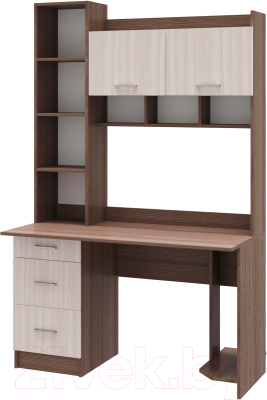 Компьютерный стол Памир ПКС-5 (ясень шимо темный/ясень шимо светлый) - фото