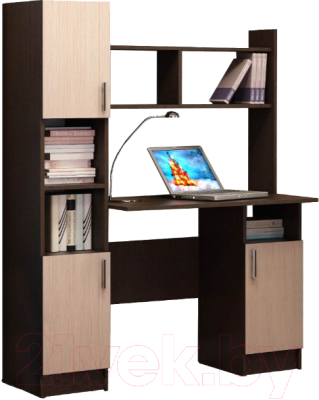 Письменный стол Памир ПКС-6 (венге/дуб белфорт) - фото